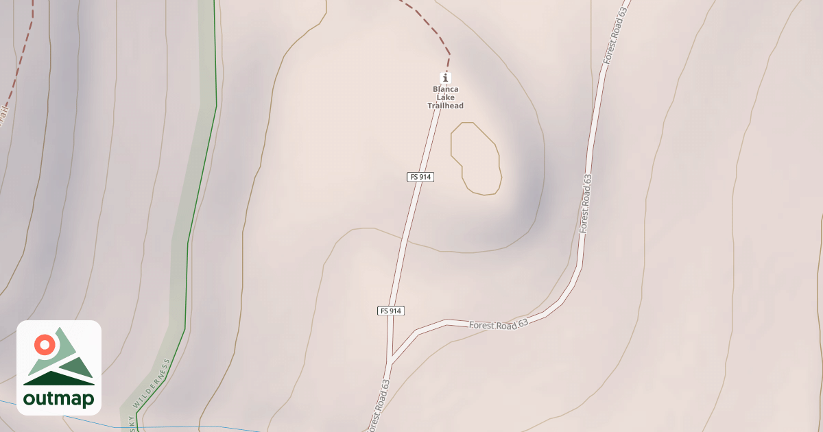 Map of LK BLANCA TRAIL PARKING AREA