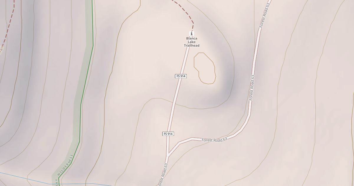 Map preview of LK BLANCA TRAIL PARKING AREA