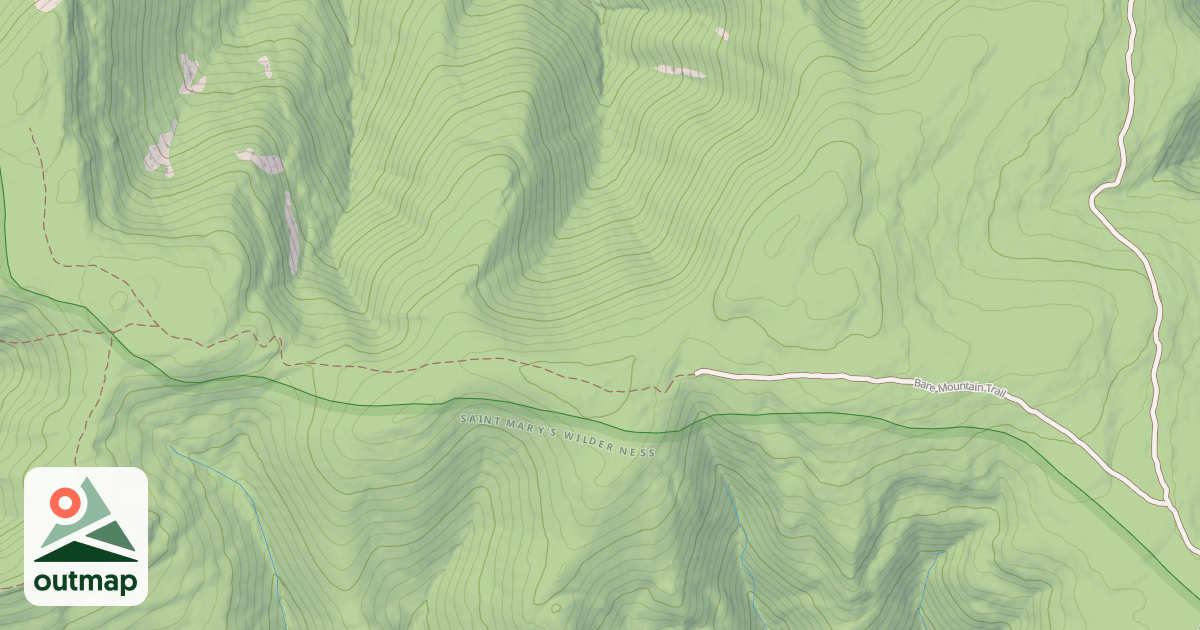 Map of BARE MOUNTAIN