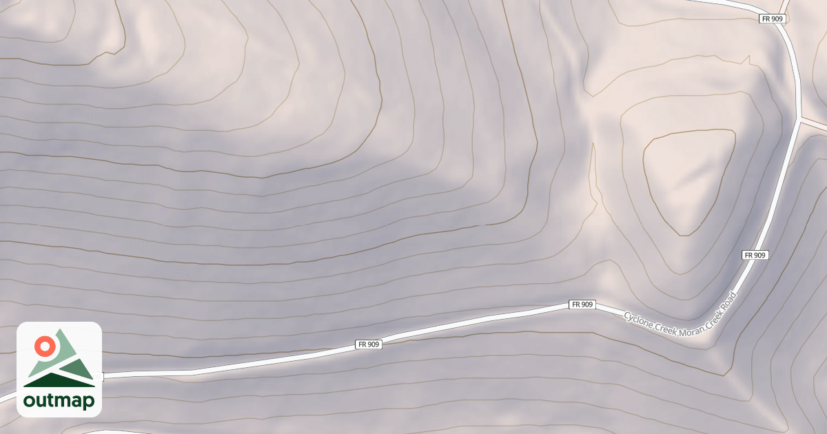 Map of CYCLONE CREEK MORAN CREEK