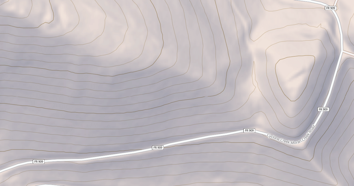 Map preview of CYCLONE CREEK MORAN CREEK