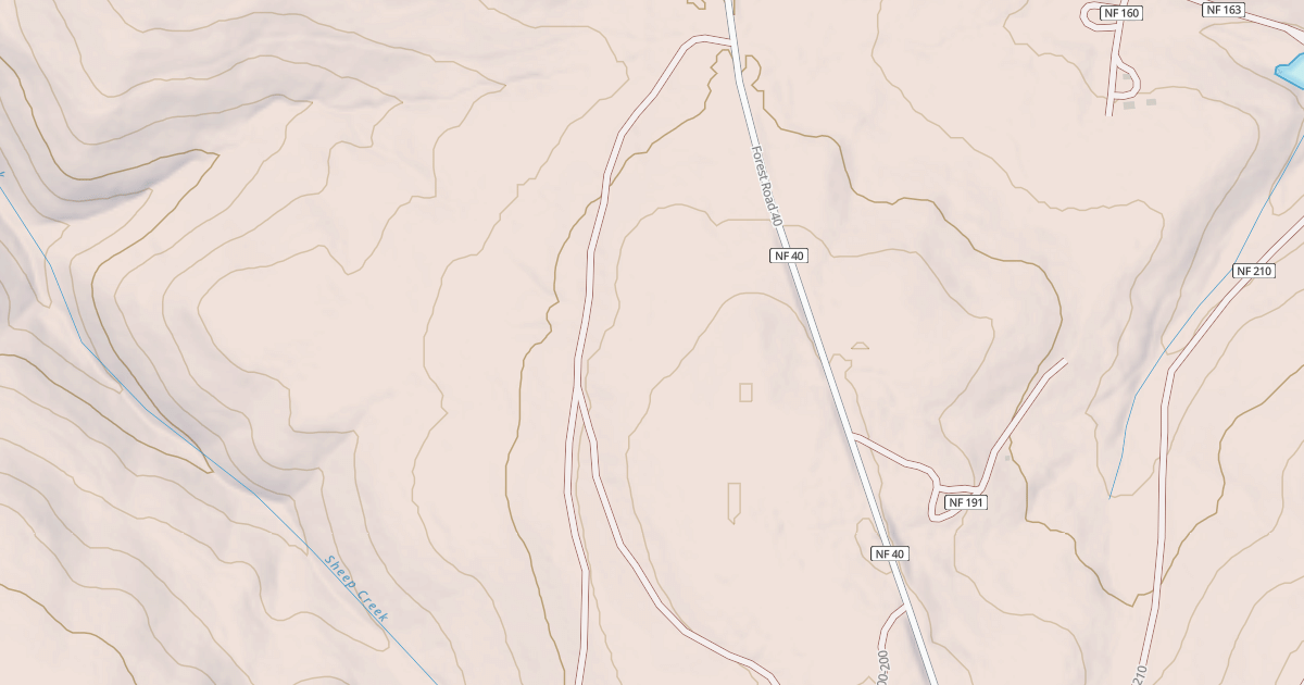 Map preview of UPPER SHEEP CREEK ROAD