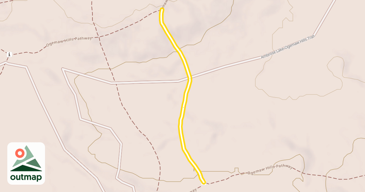 Map of Ogemaw Hills Pathway