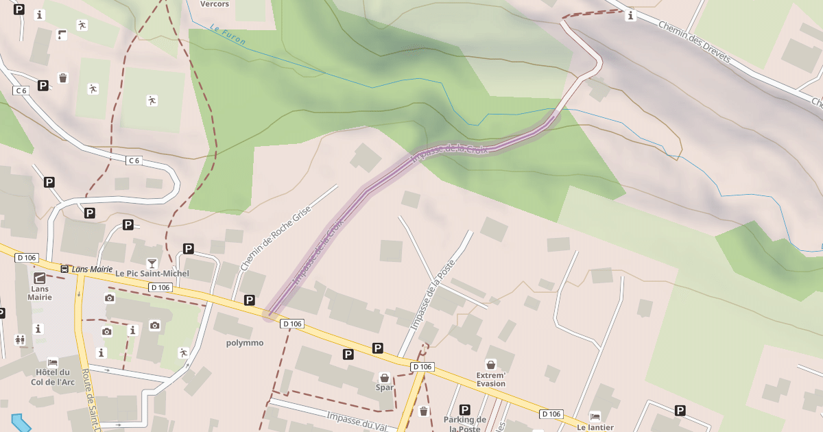 Map preview of Impasse de la Croix