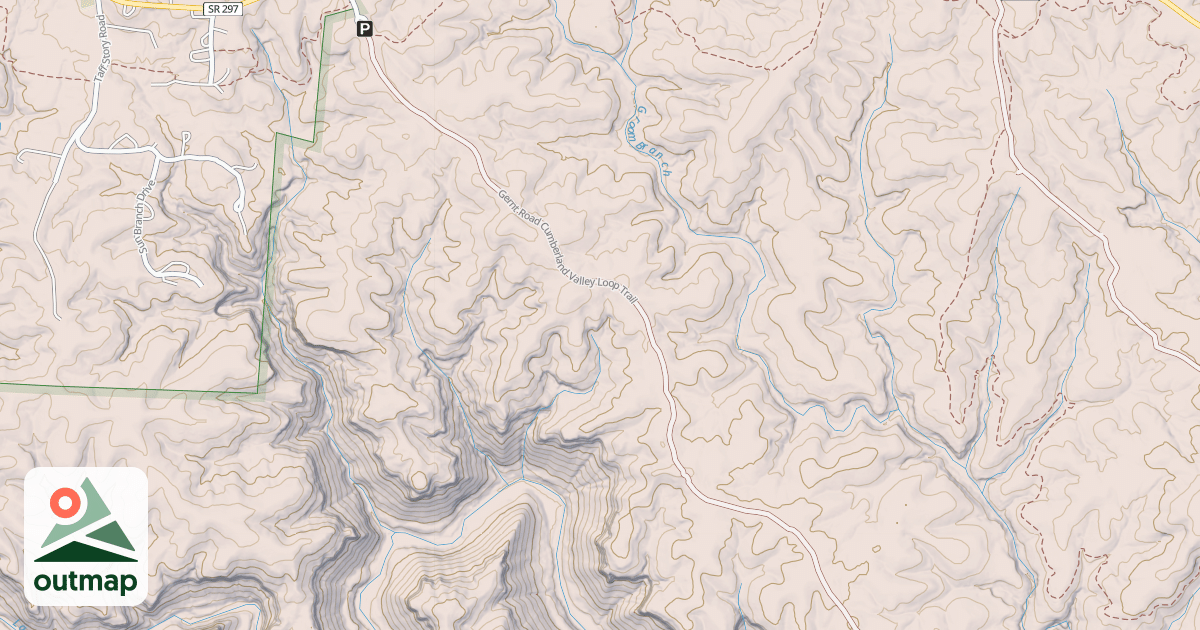 Map of Cumberland Valley Loop (Segment A) (Aka Gernt Road)