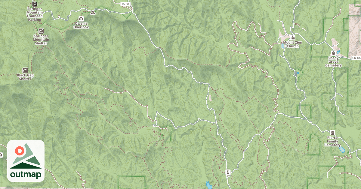 Map of WINDING STAIR GAP