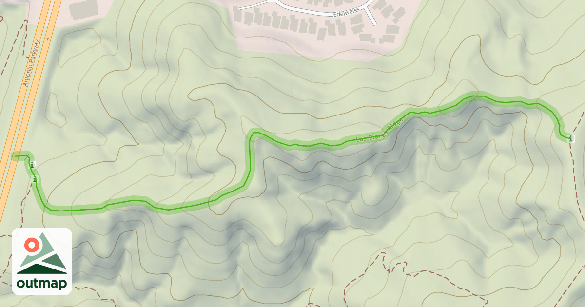 Map of Las Flores Ridge