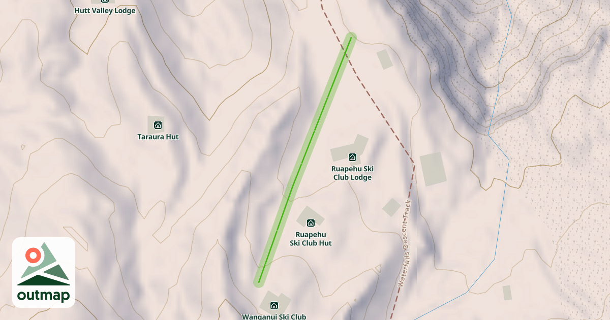 Map of Hut Flat Beginners Area