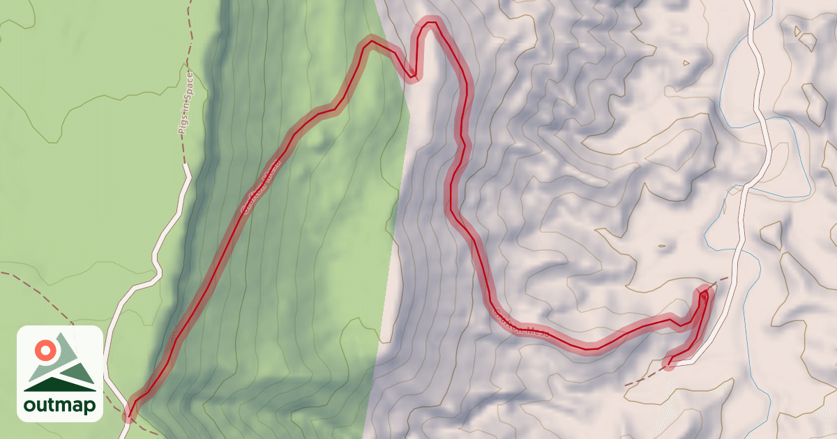 Map of Grafton Mesa Trail