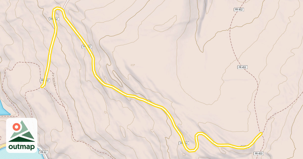 Map of Lower Wildhorse Lick Trail