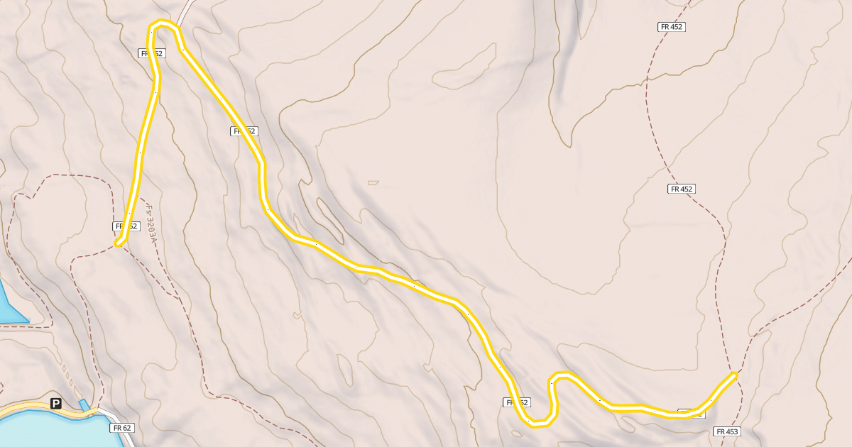 Map preview of Lower Wildhorse Lick Trail