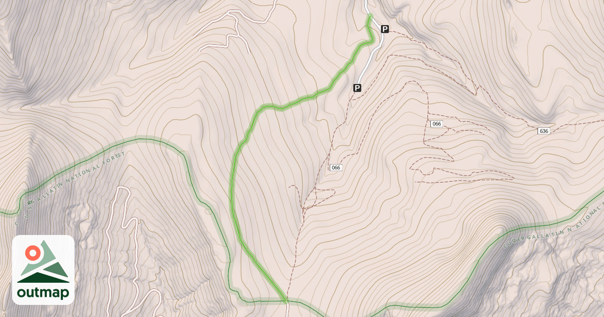 Map of Loco Mtn Trail