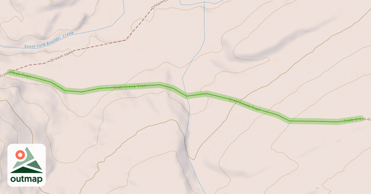 Map of Scab Creek Trail