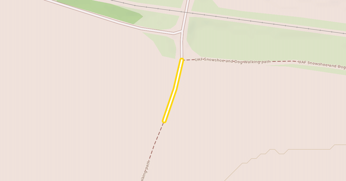 Map preview of UAF Snowshoe and Dog Walking path