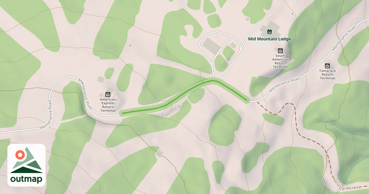 Map of Maintenance Road
