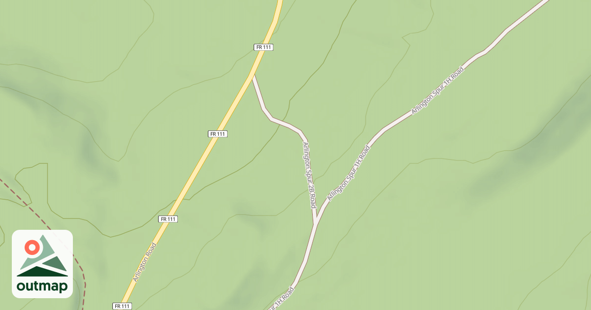 Map of ARLINGTON SPUR 2B