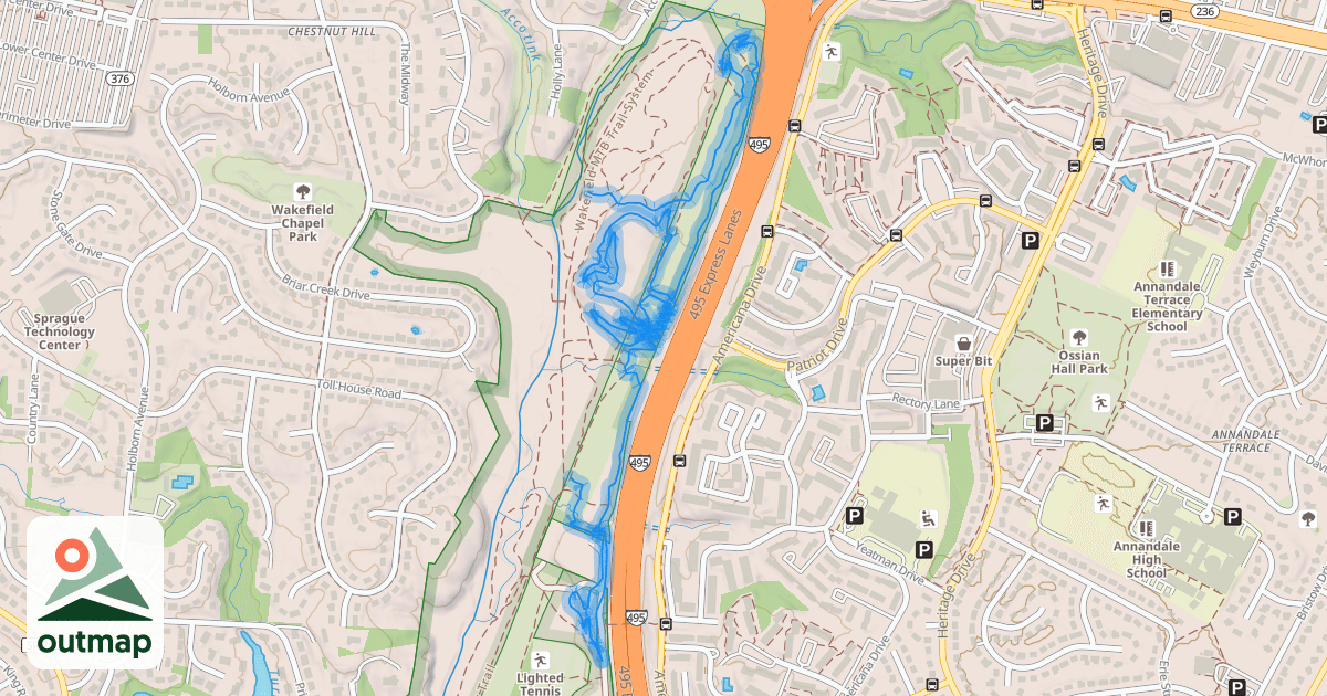 Map of Wakefield MTB Trail System