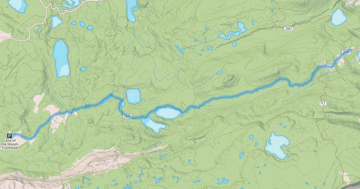 Map preview of Lake of the Woods Trail