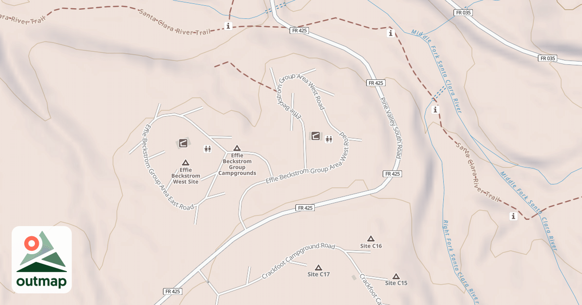 Map of EFFIE BECKSTROM GRP AREA WEST