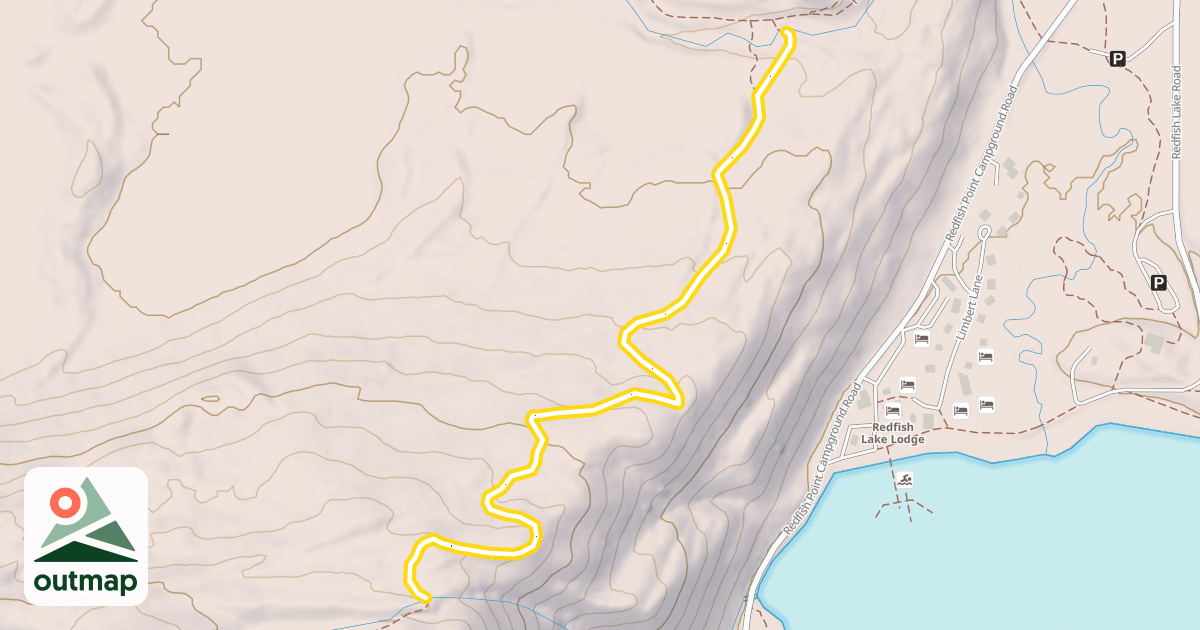 Map of Redfish Creek-Baron Creek Trail