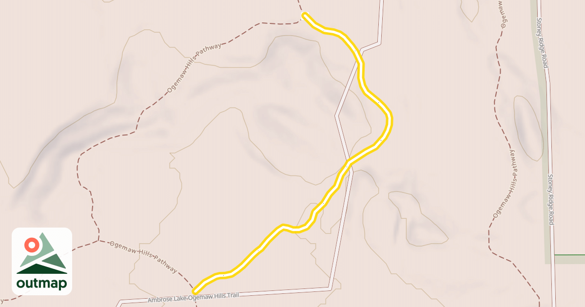 Map of Ogemaw Hills Pathway