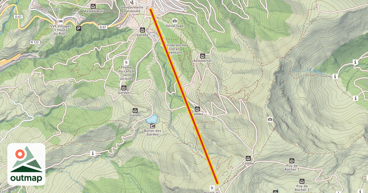 Map of Plomb du Cantal