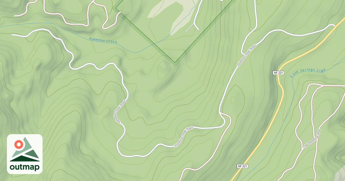 Map of ASBESTOS PEAK