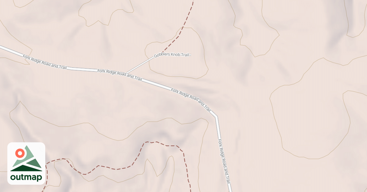 Map of Fork Ridge Road And Trail (Segment B)