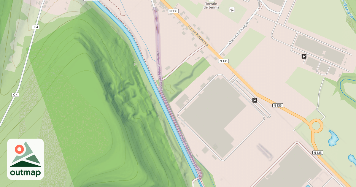 Map of Chemin rural de Chessard