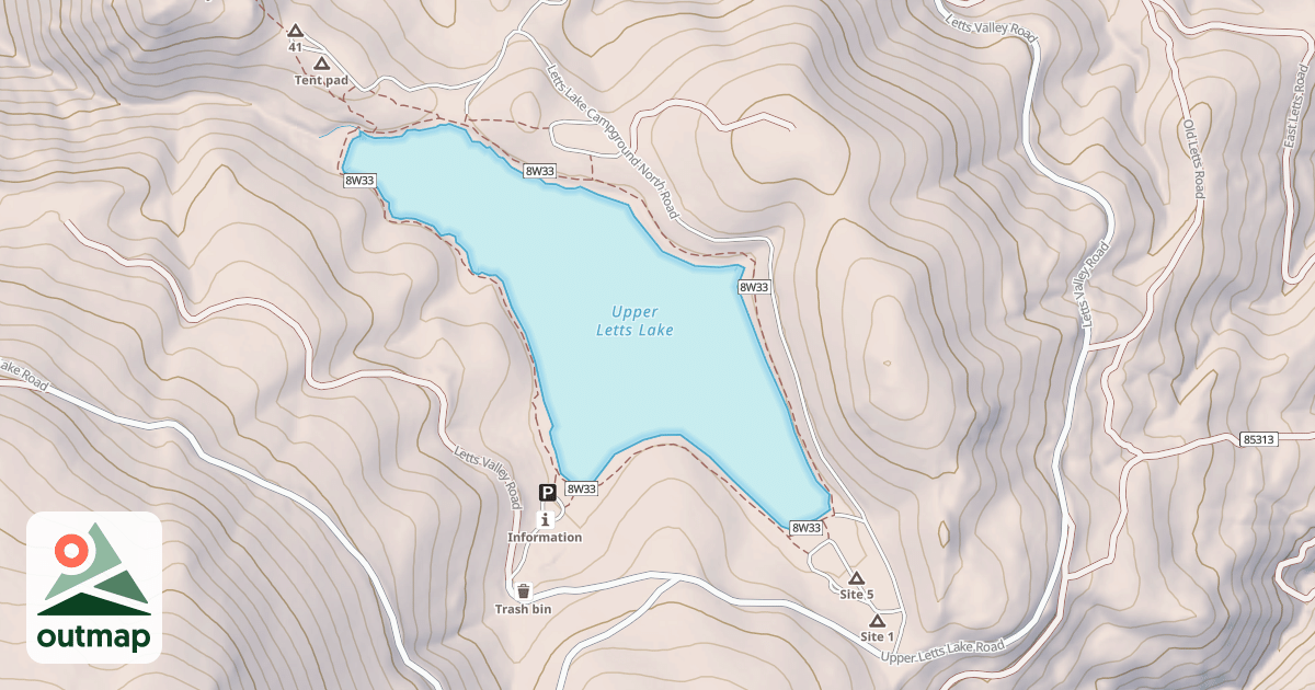 Map of LETTS LAKE C.G. NORTH