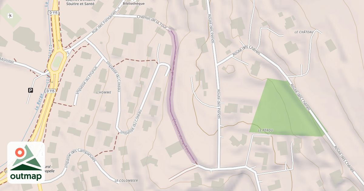 Map of Chemin de la Tour
