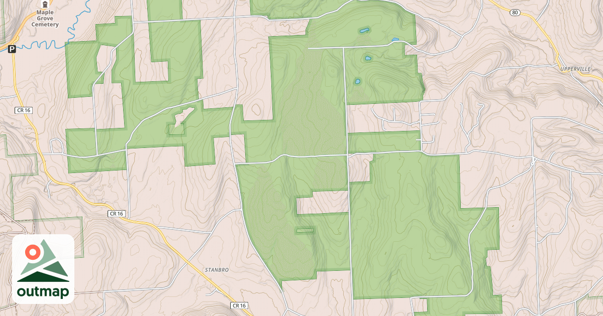 Map of Side Trail # 75