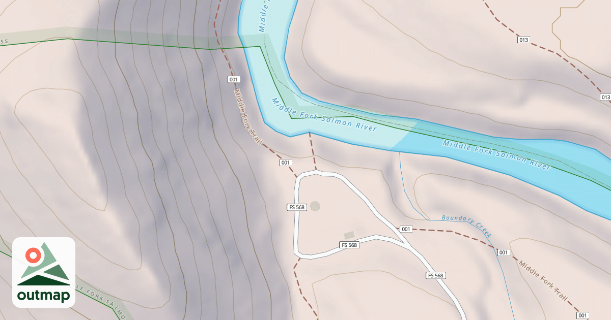 Map of Boundry Creek Road Corridor