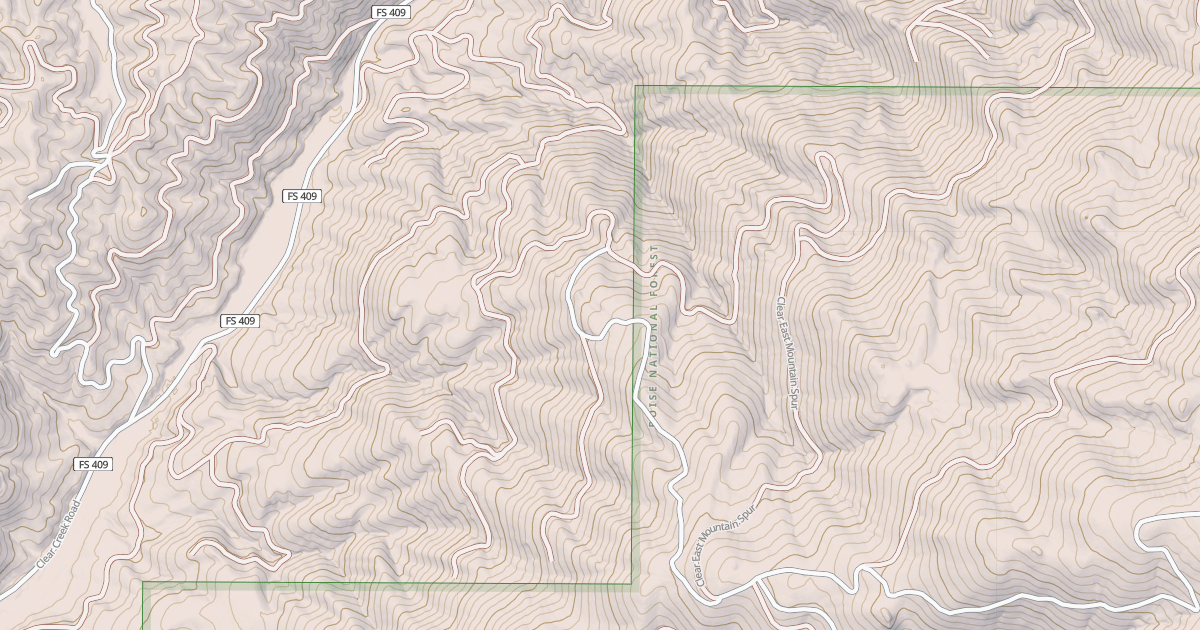 Map preview of CLEAR EAST MTN SPUR