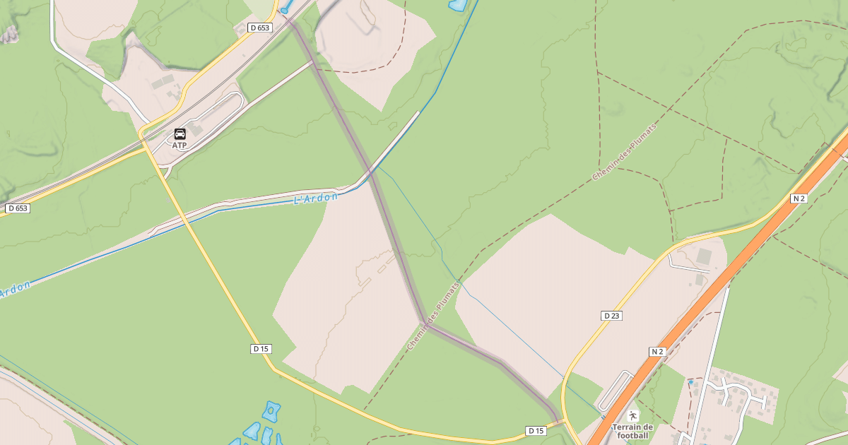 Map preview of Chemin Rural de la Gare de Chailvet à Urcel
