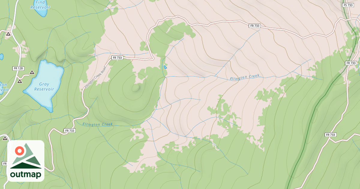 Map of ELLINGTON CREEK