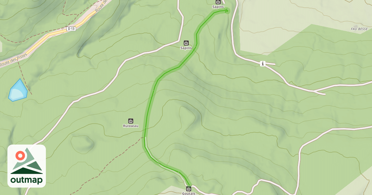 Map of Les Fayards