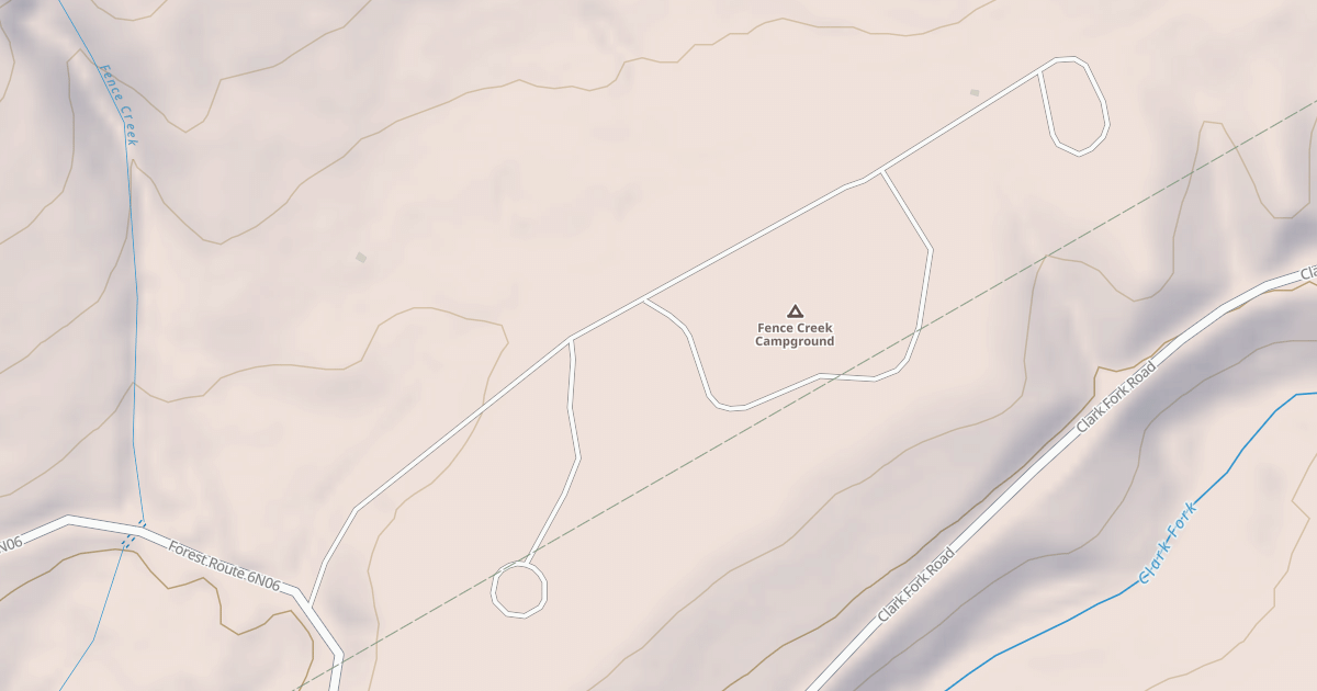 Map preview of FENCE CREEK CG ACCESS