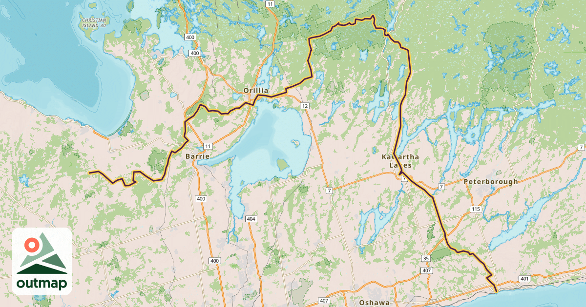 Map of Ganaraska Trail
