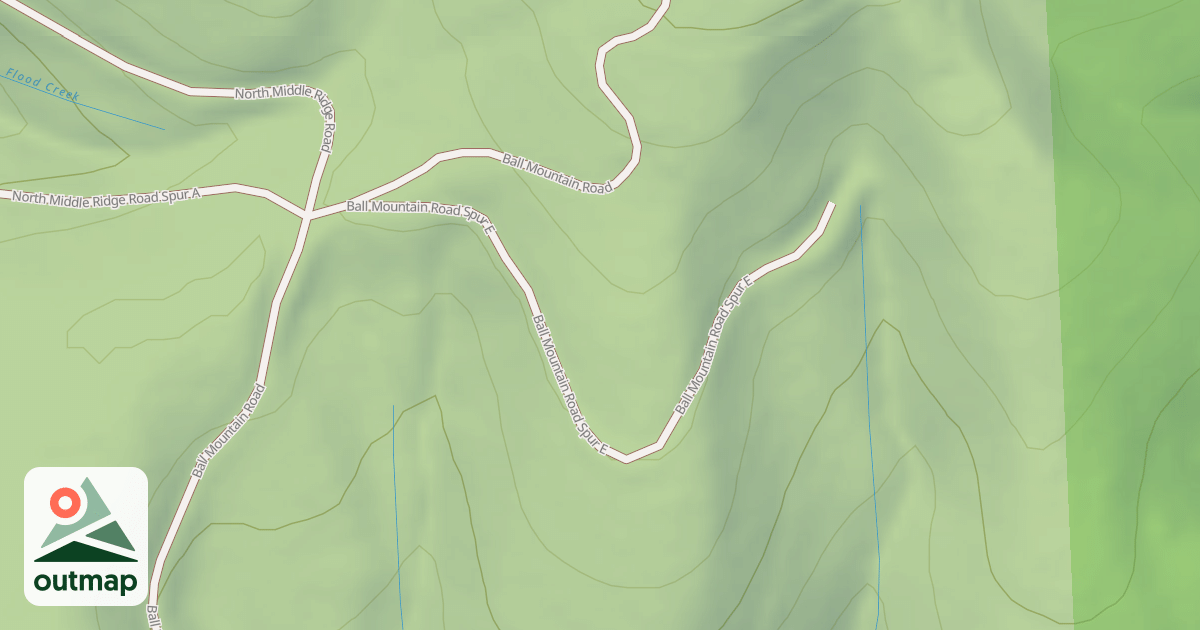 Map of BALL MTN. SPUR E