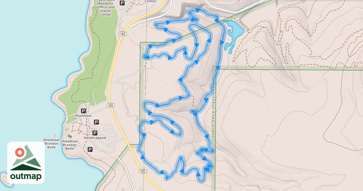 Map of White River Valley Trail System - Red Loop