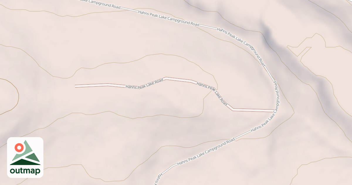 Map of HAHNS PEAK LAKE