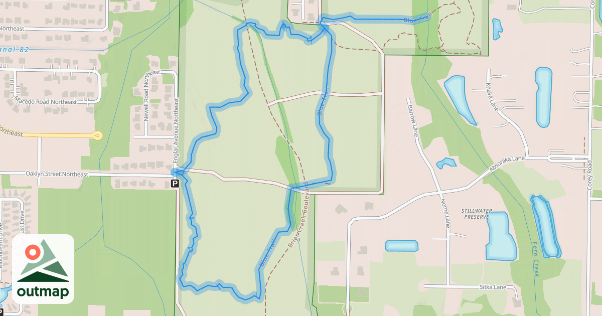 Map of Blue Trail