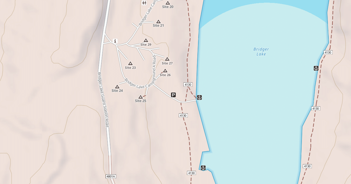 Map preview of BRIDGER LAKE CG-B