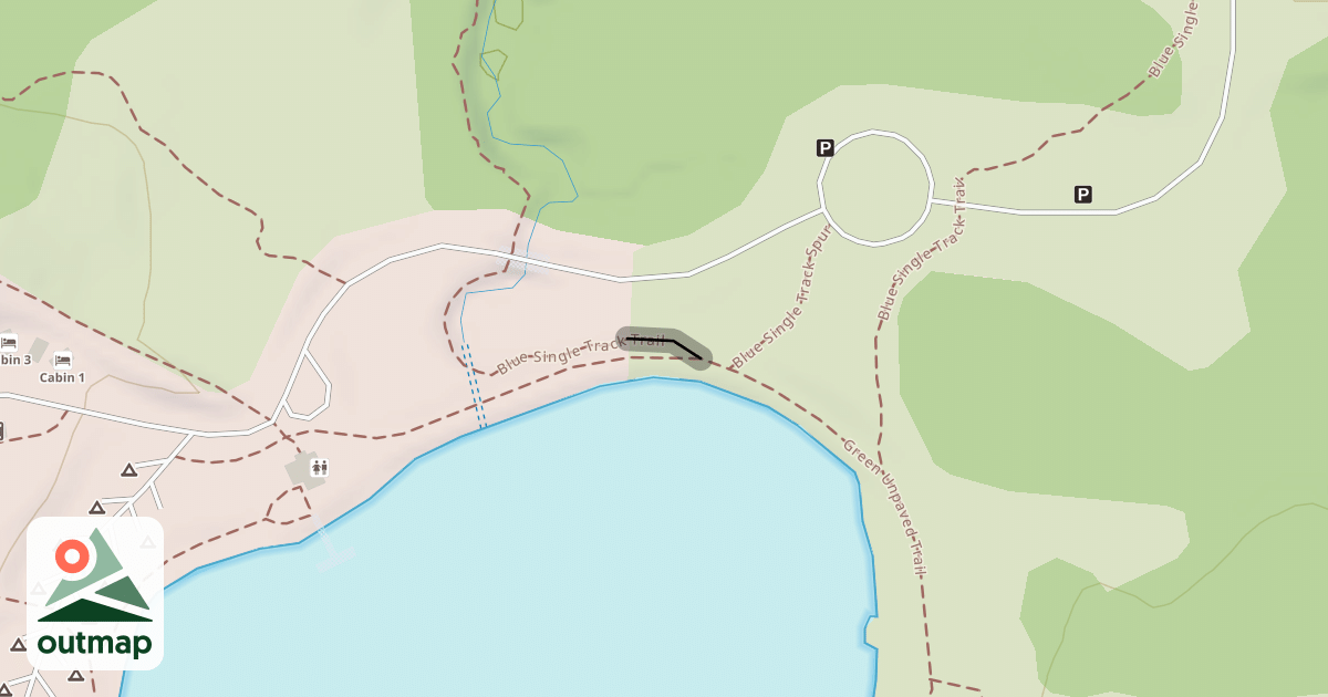 Map of Blue Single Track Trail