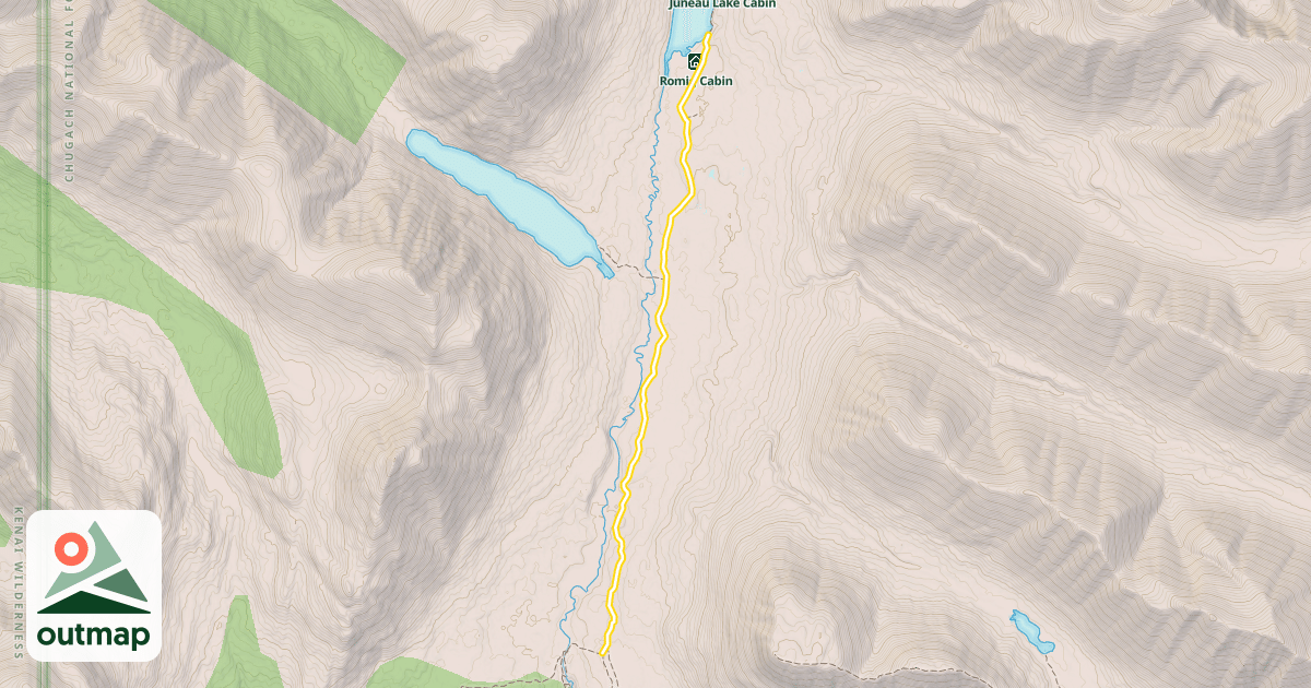 Map of Resurrection Pass Trail