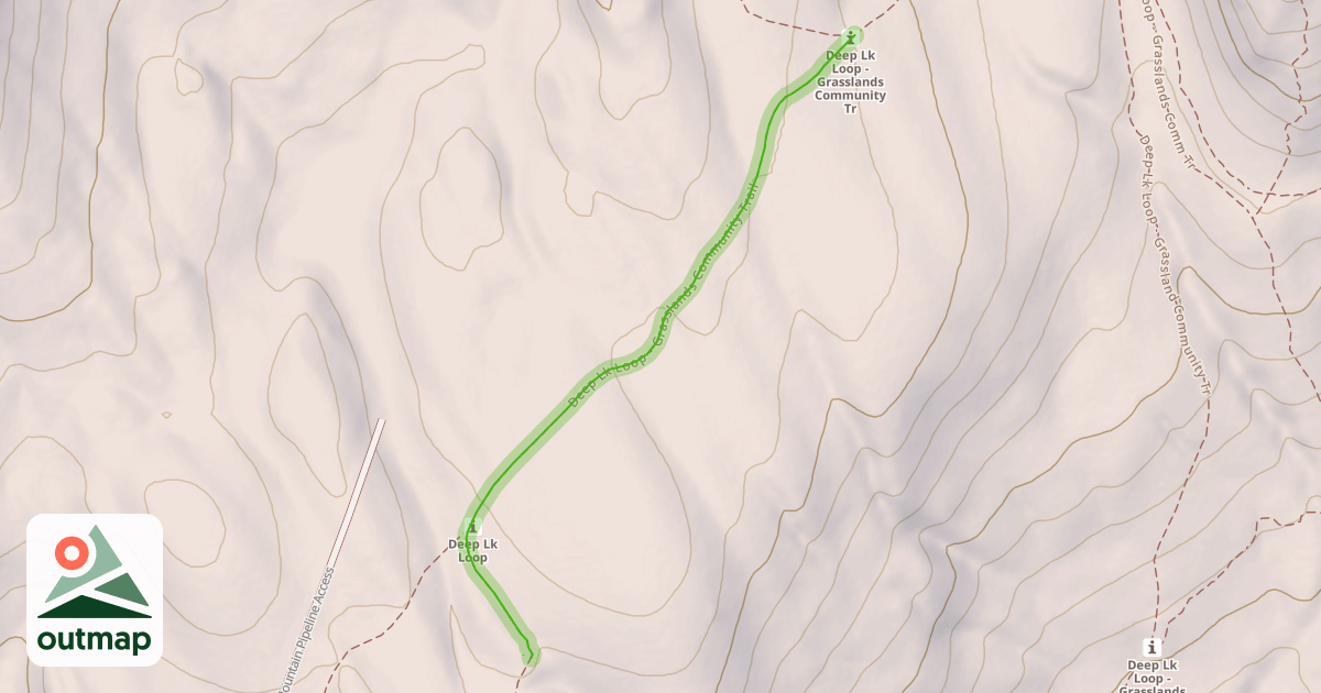 Map of Deep Lk Loop - Grasslands Community Trail