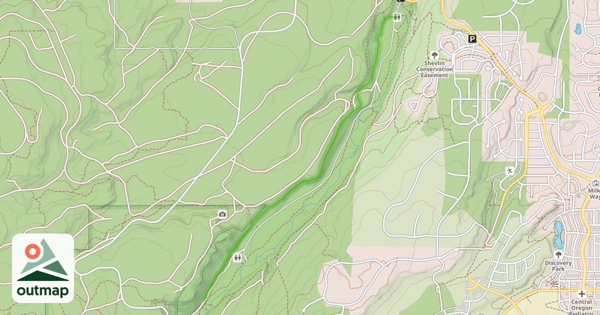 Map of Shevlin Loop Trail