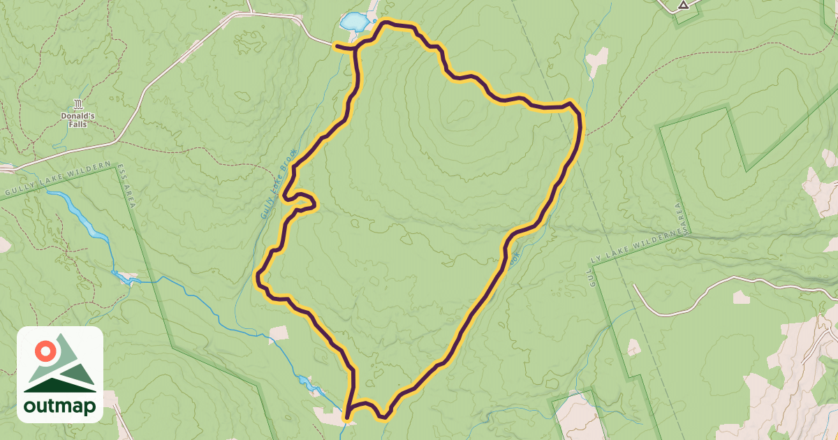Map of Gully Lake Trail