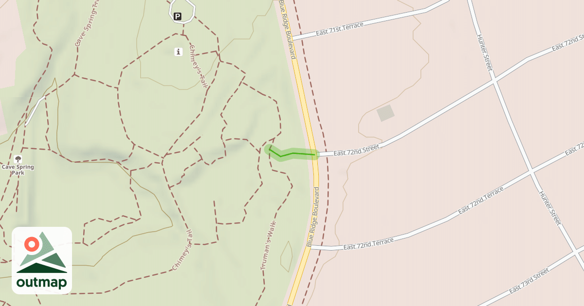 Map of Cave Spring Access Trails